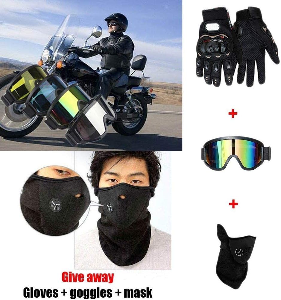 UIGJIOG Motorcycle Helmet, Motocross Helmet, Kids Helmet, Helmets Kids Cross Helmet, Road Helmet with Gloves Mask Goggles, ATV Helmet, Orange, S (52~53cm)