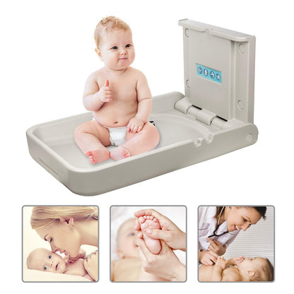 Modundry Baby Changing Table Safety Foldable Vertical Wall Mount for shopping malls, train stations, nursery, home