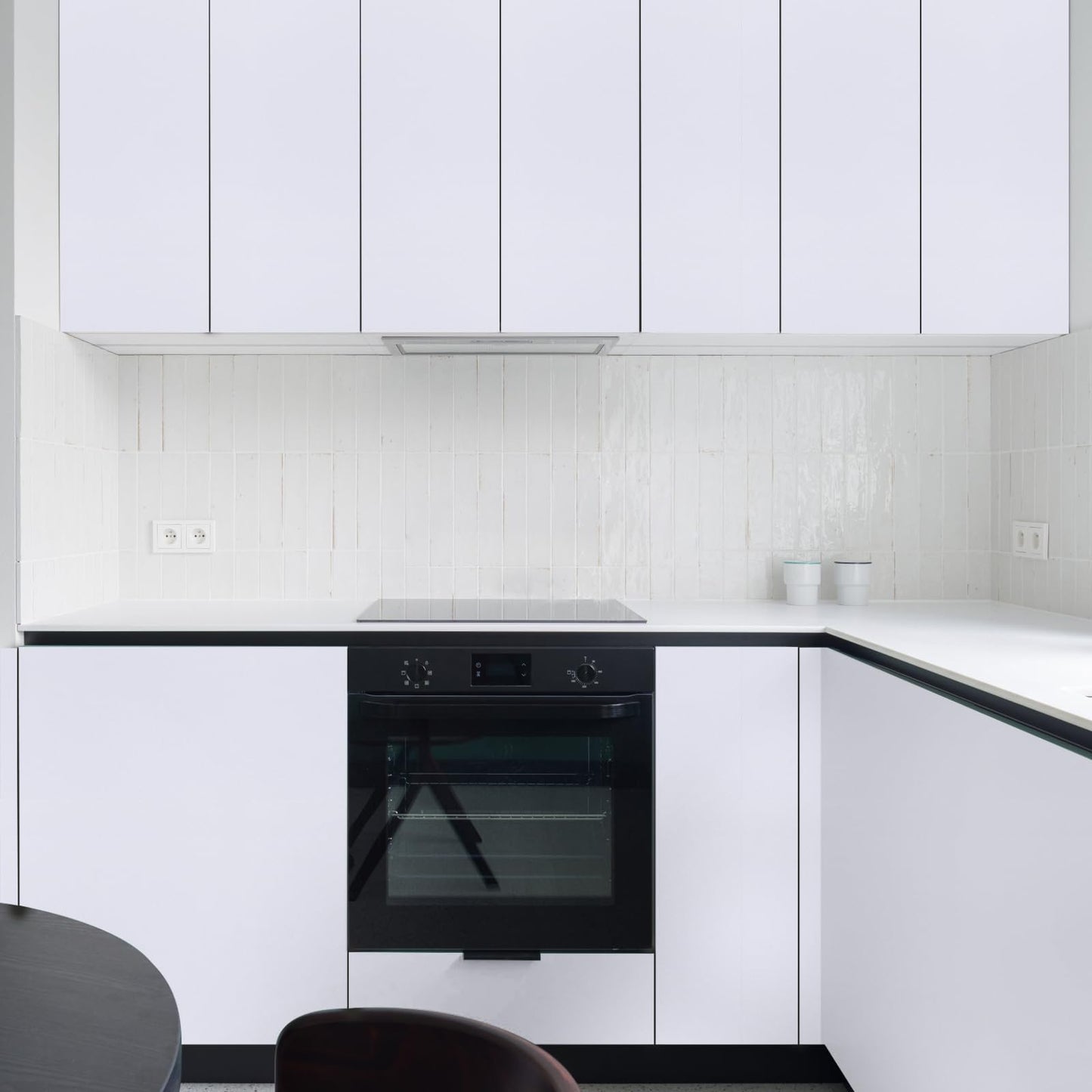 Hide adhesive film white matte 60cmX10m self-adhesive furniture film furniture walls cabinet tabletops windowsill waterproof protection film DIY decorative film wallpapers