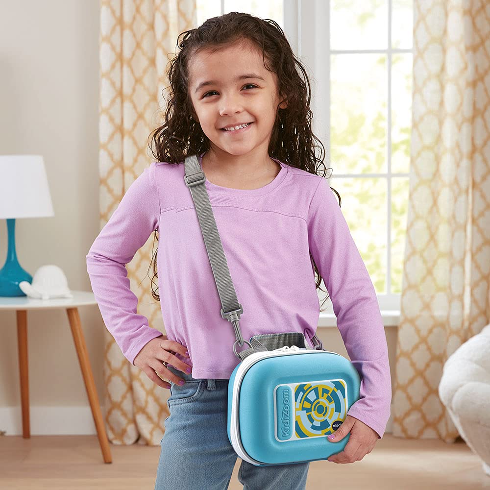 VTech KidiZoom Touch 5.0 - Kids camera with touchscreen, selfie and video functions, effects, games, and more - for ages 5-12 & KidiZoom carrying case - Vtech 417349 kids camera, multicolor