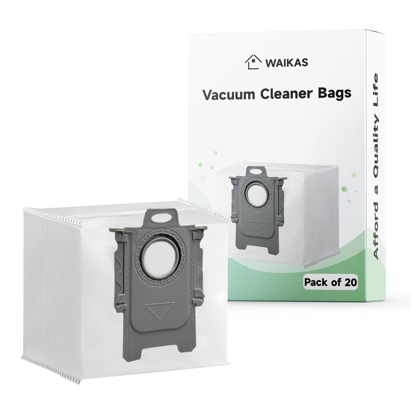 20 pieces of Q7 L5+ dust bags for Roborock Q7 L5+/M5+, Q10 S5+/X5+, Q5 Pro+, Q8 MAX+, S7 Max Ultra, S8 Pro Ultra robot vacuums - dust bag accessory to prevent leaks.