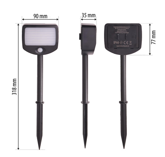 Northpoint LED Battery Floodlight Security Light 3-Pack with Wireless Activation Motion Detector Twilight Sensor (Outdoor)