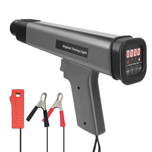 Timing light strobe lamp 12V timing light gun trigger adjust lamp digital engine timing light for car motorcycle boat airplane lawnmower ignition timing detection tool