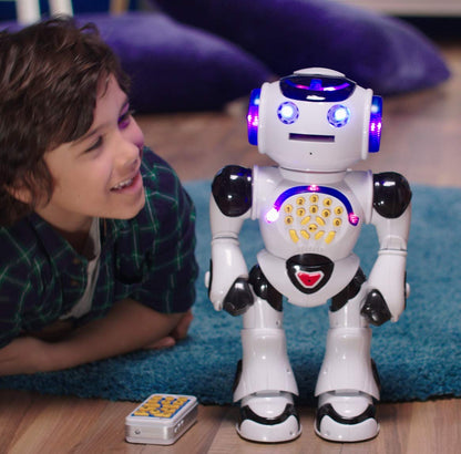 Lexibook Powerman - Educational robot for kids, for learning and playing. Interactive, dances, makes music, quiz games, tells stories, throws discs - ROB50DE.