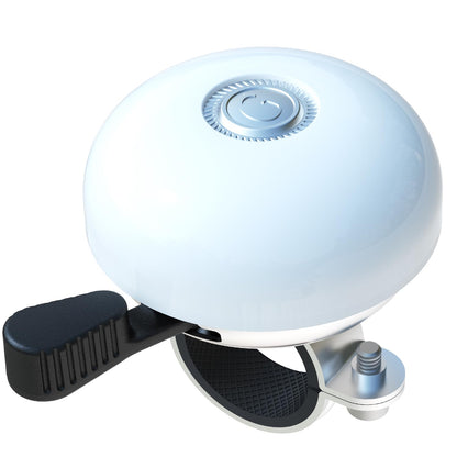 Greallthy bike bell retro and sturdy, loud bell bike - beautiful color, rustproof and waterproof for 22.2-28.6mm handlebars. (White: Left Hand, 1 piece)