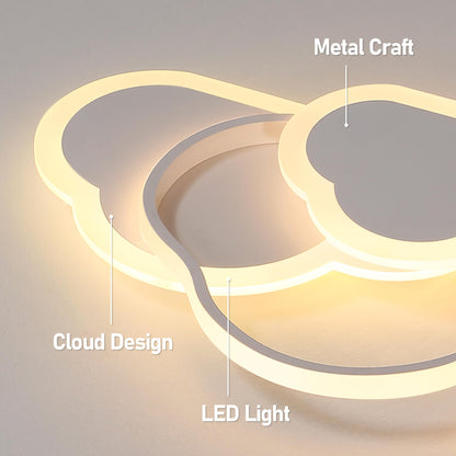 YUEEU 42CM LED Ceiling Light for Bedroom, Dimmable Children's Room Cloud Ceiling Lamp, Cloud Lamp with Remote Control, Ceiling Lights for Kids, Nursery Night Light.