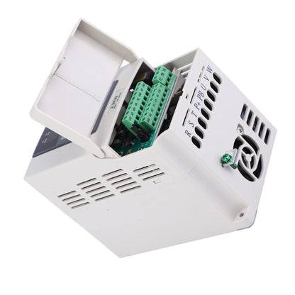 380 V 2.2 KW VFD Frequency Converter with Variable Frequency for controlling motor speed, 3-phase input/output, 3-phase converter for use with machinery.