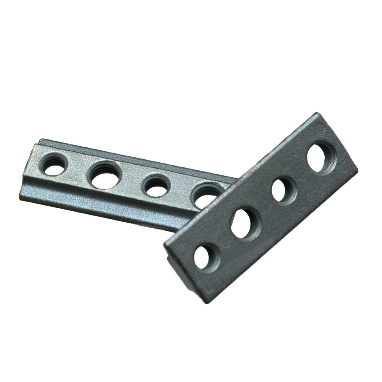 10 x T-slot nut with M6 + M8 thread for airline rail, steel galvanized