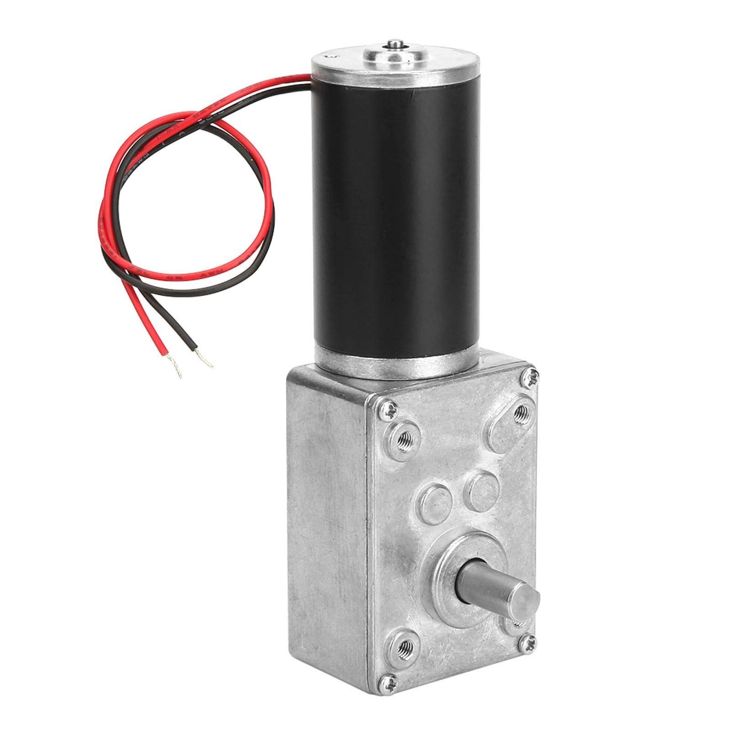 24V 80RPM DC worm gear motor 13kg.cm 31mm high torque self-locking motor reversed mini turbine gear motor for DIY robot turntable door lock curtain machine