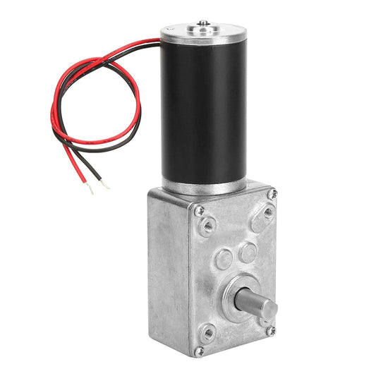 24V 80RPM DC worm gear motor 13kg.cm 31mm high torque self-locking motor reversed mini turbine gear motor for DIY robot turntable door lock curtain machine