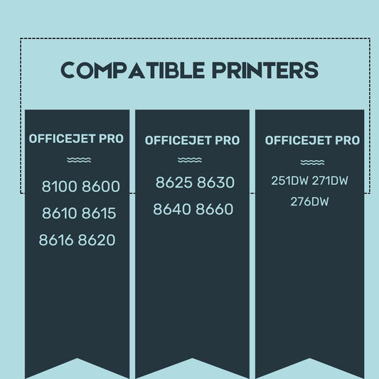 950XL 951XL Multipack Printer Cartridges Compatible for HP 950 XL/951XL Multipack Cartridges Officejet Pro 8600 8610 8100 8615 8616 8620 8625 8630 8640 8660 251dw 276dw 4 Pack