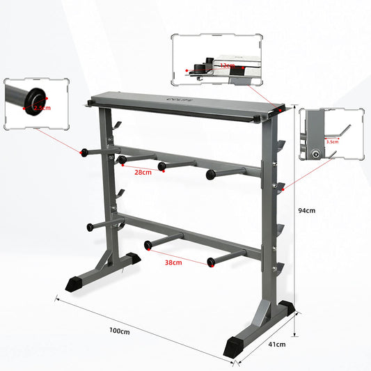 CCLIFE Dumbbell rack, dumbbell stand, dumbbell tree, steel weight rack, barbell rack, barbell stand.