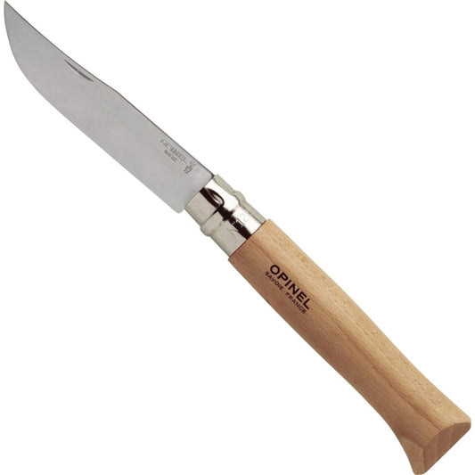 Opinel O001084 pocket knife, beige, 12 cm, hardwood brown
