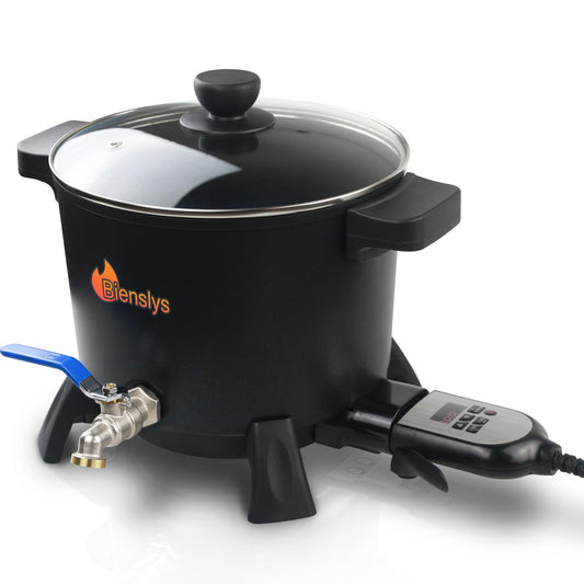 Biensly's wax melter for candle making 7L candle melting pot with non-stick coating pot with spout and temperature control