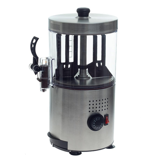 Allpax cocoa dispenser, stainless steel beverage dispenser with tap, hot beverage dispenser for hot chocolate and mulled wine, 3 l capacity, up to 90°C, 1200 W, silver