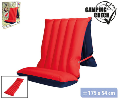 Happy People 78032 - Seat-lounger mattress PVC microfiber camping pool water bed air mattress with coating beach lounger water outdoor lounge inflatable