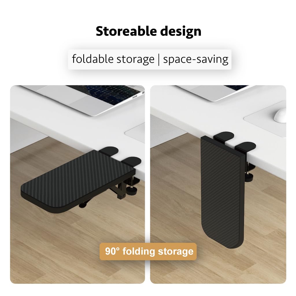 Honjie computer arm holder suitable for desks, stable mouse arm holder, computer desk extension, suitable for home and office.