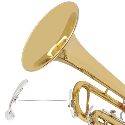 EASTROCK Bb Trumpet, standard trumpet set with carrying bag, gloves, 7C mouthpiece, tuning slide, trumpet for beginners and students (GOLD/Phosphor Copper)