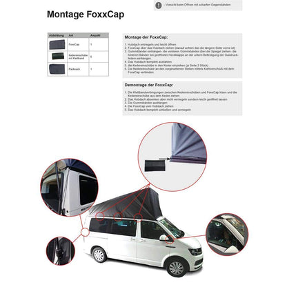 VW T5, T6 FoxxCap anthracite weather protection cap Calicap rain protection winter camping
