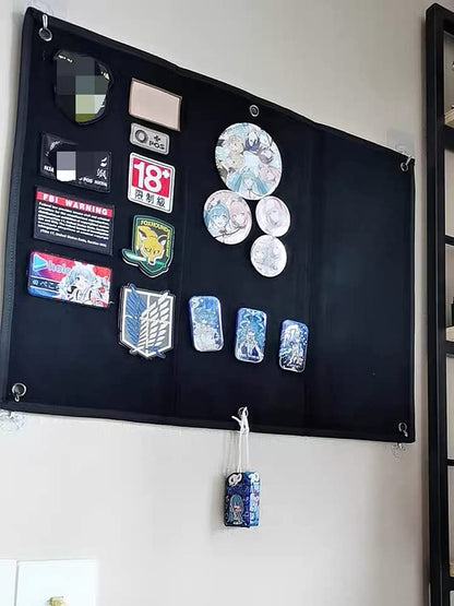 114x76cm oversized patch display board, hanging patch collection board, tactical military patch holder plate - plate for collecting closure emblems patch, 6-hole, 1000D durable, stitching