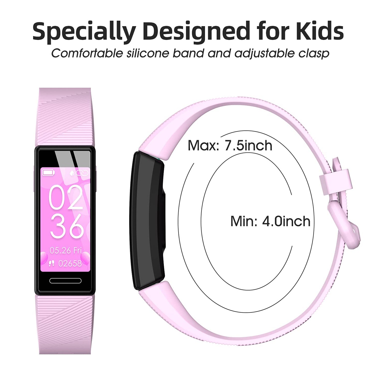 Kids' fitness tracker watch, IP68 waterproof activity tracker, heart rate sleep monitor, 11 sports modes calorie counter, pedometer with alarm, great gift for boys, girls, teenagers