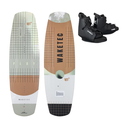 Waketec Wakeboard Set Play with Duro Binding, package for beginners and advanced riders, easy to ride, suitable for body weight 40-85 kg, for kids and adults, perfect for beginners.