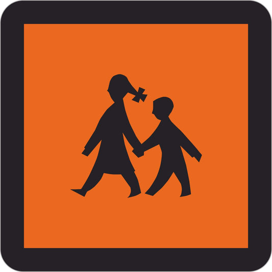 School bus sign 40 x 40 cm as a magnetic sign, magnetic board school bus board school bus sign