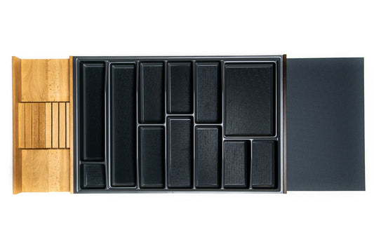 Lana Solution cutlery insert for 120mm drawer, 473.5mm x 900mm, anthracite.