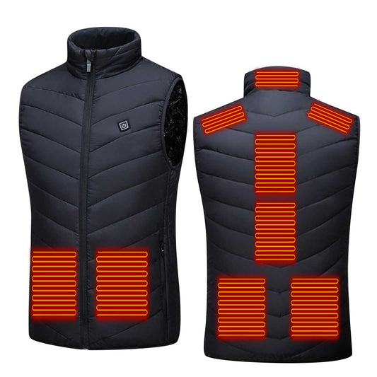 Ayhuang winter jacket men women heated vest unisex fleece vest heated jacket USB adjustable temperature heated vest 9 heating zones warm vest winter jacket outdoor