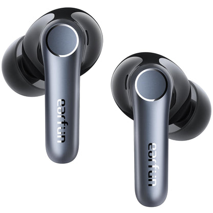 EarFun Air Pro 4 Bluetooth headphones with Adaptive Hybrid Noise Cancellation, aptX Lossless, Hi-Res Audio, LDAC, 6 microphones cVc 8.0 AI calls, 52H battery life, Multipoint, Bluetooth 5.4, In Ear Detection.