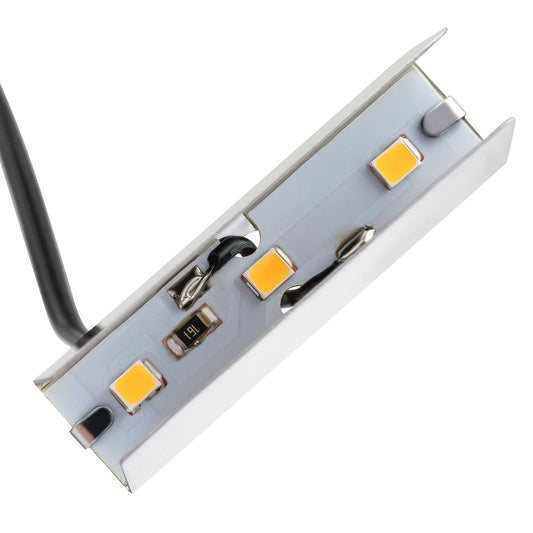 SEBSON LED Glass Shelf Lighting 6 Pack - Includes 12V Power Supply with Switch - Warm White LED Clips - Glass Edge Lighting for Display Case, Shelf, Table.