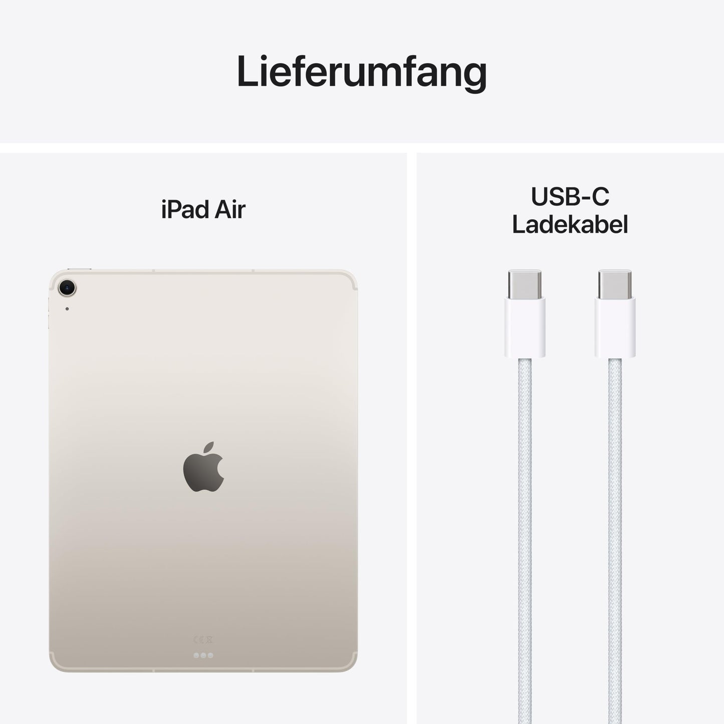 Apple iPad Air 13" with M3 chip: Apple Intelligence, Liquid Retina Display, 1TB, 12MP front/rear camera, Wi-Fi 6E + 5G cellular, Touch ID, all-day battery – Polar star