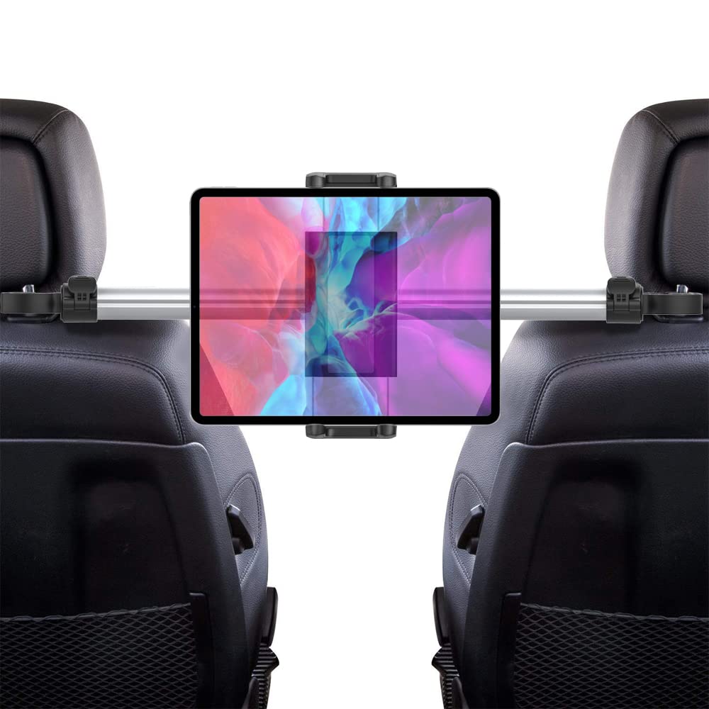 Girafus Tablet Holder for Car Headrest Middle 4-13 Inch Tablet Car Mount Backseat Tablet Holder between Headrests Rear fits iPad, iPad Pro, Switch, Galaxy. Tablet Holder Car Back Seat H3.