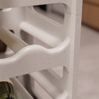 ARTECSIS stackable wine rack made of plastic for 72 bottles, sturdy bottle rack in restaurant quality, modular expandable, granite grey.