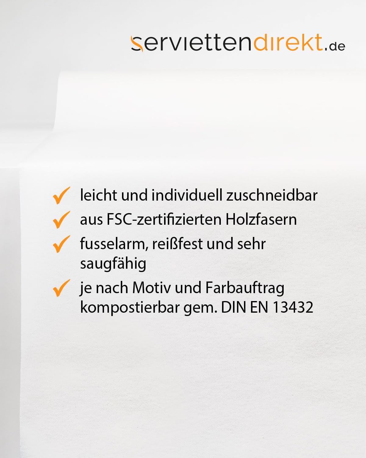 serviettendirekt.de EVERYTHING FOR THE SET TABLE | Airlaid tablecloth roll 118 cm x 40 m 1 piece/roll roll material tablecloth tablecloth material on a roll (White Airlaid 40m)