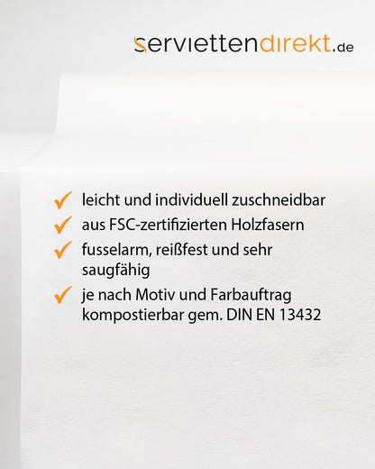 serviettendirekt.de EVERYTHING FOR THE SET TABLE | Airlaid tablecloth roll 118 cm x 40 m 1 piece/roll roll material tablecloth tablecloth material on a roll (White Airlaid 40m)