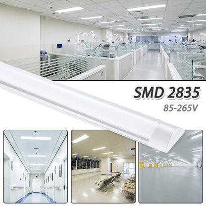 8pcs Waterproof LED Light, 30W LED Ceiling Light Fluorescent Lamp, 6500K 3000LM Bathroom Lamp, LED Light Bar for Garage Warehouse Workshop Bathroom Office Basement Shop, Cool White LED Ceiling Light