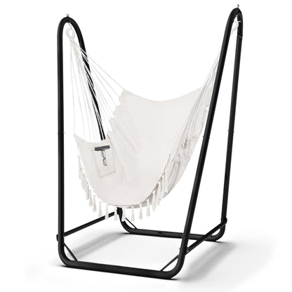 Hanging chair with stand. Maximum load 160KG. Sturdy hanging swing with stand for indoor and outdoor use. Stable, hanging chair with stand for outdoor use.