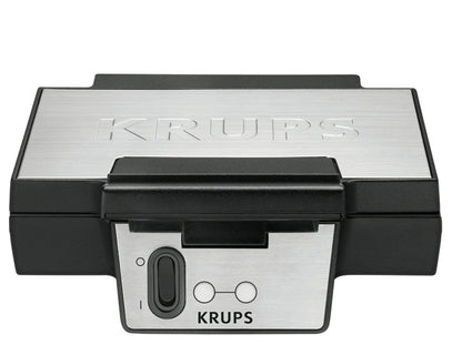 Krups Waffle Maker FDK251, Double Waffle Iron, 2 Belgian Waffles at once, Non-Stick Plates 850W | Black & WMF Kult X Mix & Go Mini Smoothie Maker, Shake Mixer 300W