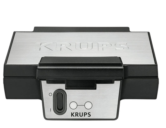Krups Waffle Maker FDK251, Double Waffle Iron, 2 Belgian Waffles at once, Non-Stick Plates 850W | Black & WMF Kult X Mix & Go Mini Smoothie Maker, Shake Mixer 300W