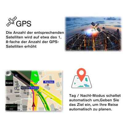 AWESAFE Bluetooth GPS device for car with backup camera, 7 inch touchscreen, supports 2023 Europe maps with lifelong free updates, GPS navigation for car, car, truck.