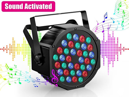 ZonQoonz 8PCS Rechargeable LED Par Light, RGB 36 LED Spotlight Battery DMX Stage Light with Remote Control 7 Lighting Modes for DJ Disco Party Light Stage Light