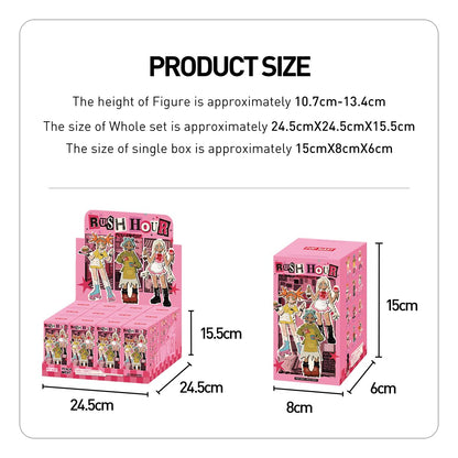 POP MART Peach Riot Rush Hour Series Figures Collectible Art Toys Action Figures Gift Whole Set