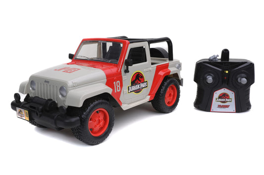 Jurassic Park RC Jeep Wrangler 1:16, RC car, RC toy, RC car for children, known from the movie series.