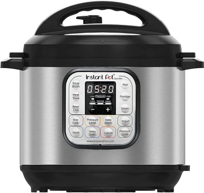 Instant Pot Duo 30 Electric Multicooker 3L - Pressure Cooker, Slow Cooker, Rice Cooker, Sauté Pan, Yogurt Maker, Steamer, and Food Warmer, made of stainless steel, Silver
