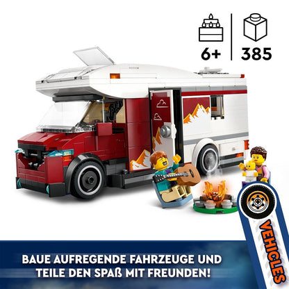 LEGO City Adventure Camper - RV camper toy for boys and girls ages 6 and up - Includes 3 minifigures and camping accessories - Great gift idea for birthdays and holidays 60454