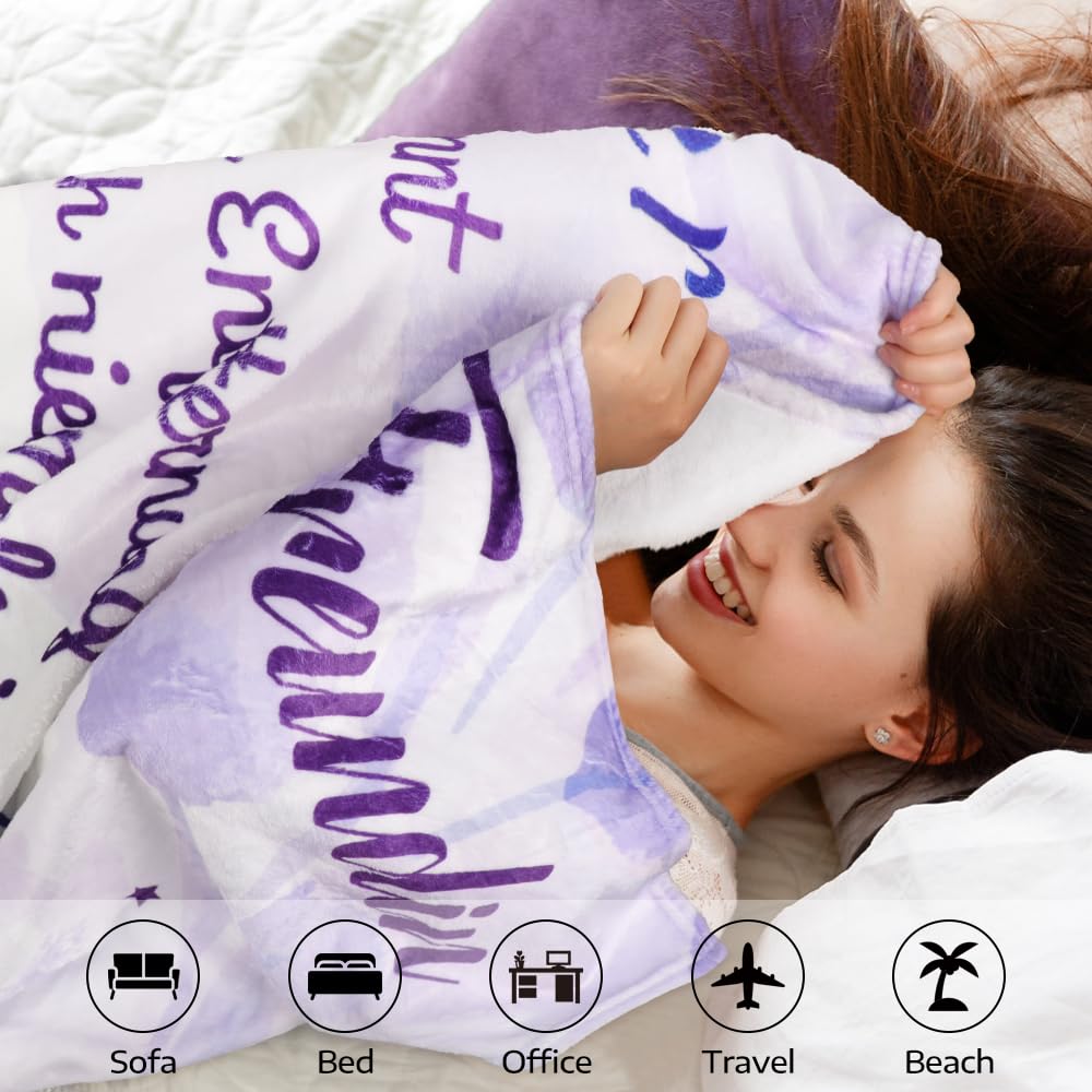 KAAYEE Gifts for Best Friend, Cozy Blanket, Fluffy Blanket Gifts for Girlfriend, Christmas Birthday Gift for Girlfriends, Women's Blanket 130x150cm (Girlfriend)