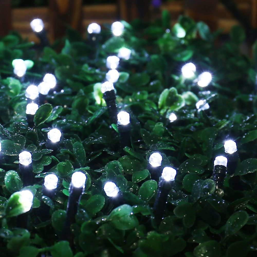 BrizLabs Christmas Decoration Lights Outdoor, 50M 500 LED Christmas Lights Indoor Powered by Plug-in 8 Modes Waterproof Outdoor String Lights for Party Christmas Bedroom Garden Balcony, Cool White