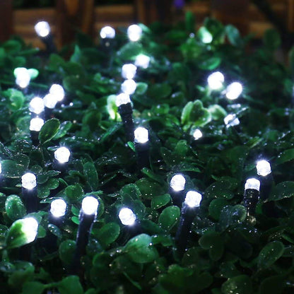 BrizLabs Christmas Decoration Lights Outdoor, 50M 500 LED Christmas Lights Indoor Powered by Plug-in 8 Modes Waterproof Outdoor String Lights for Party Christmas Bedroom Garden Balcony, Cool White