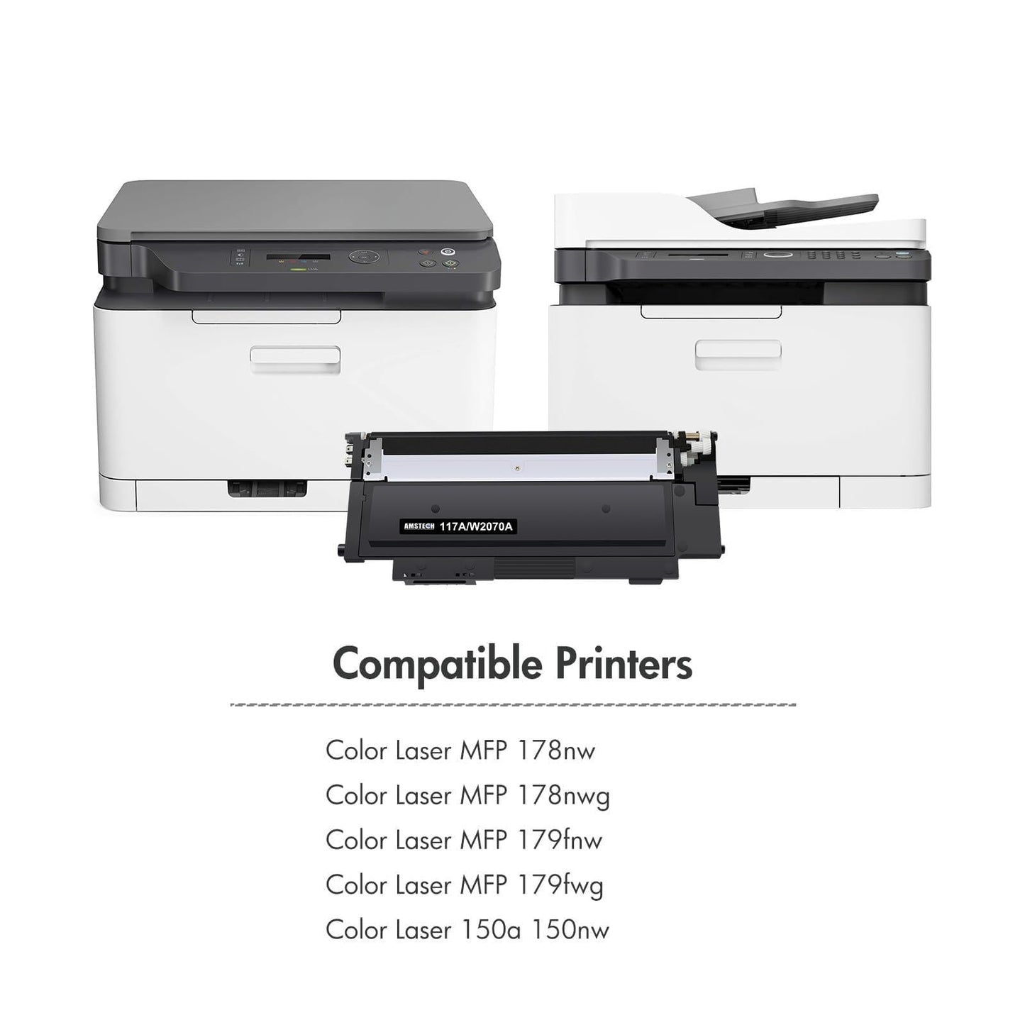 117A MFP 179fwg 178nwg Toner: Compatible for HP 117A Toner Set for Color Laser MFP 178nwg 150nw 179fnw 178nw 150a 179 178 150 W2070A W2071A W2072A W2073A Printer Black Cyan Yellow Magenta 4-Pack